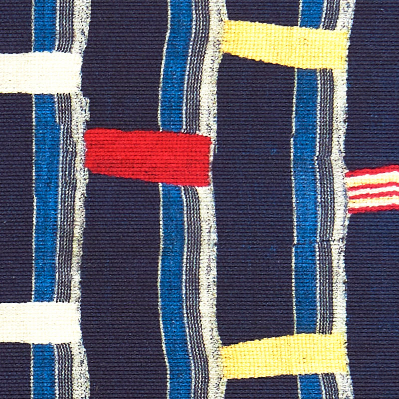 African, pattern, geometric, yellow, white, black, red, blue, cotton, linen, printed, textiles, house, deco, curtains, cushions, upholstery, Ghanaian prints, Mondrian, boogie woogie, stripes,square, colourful, panama, interior design