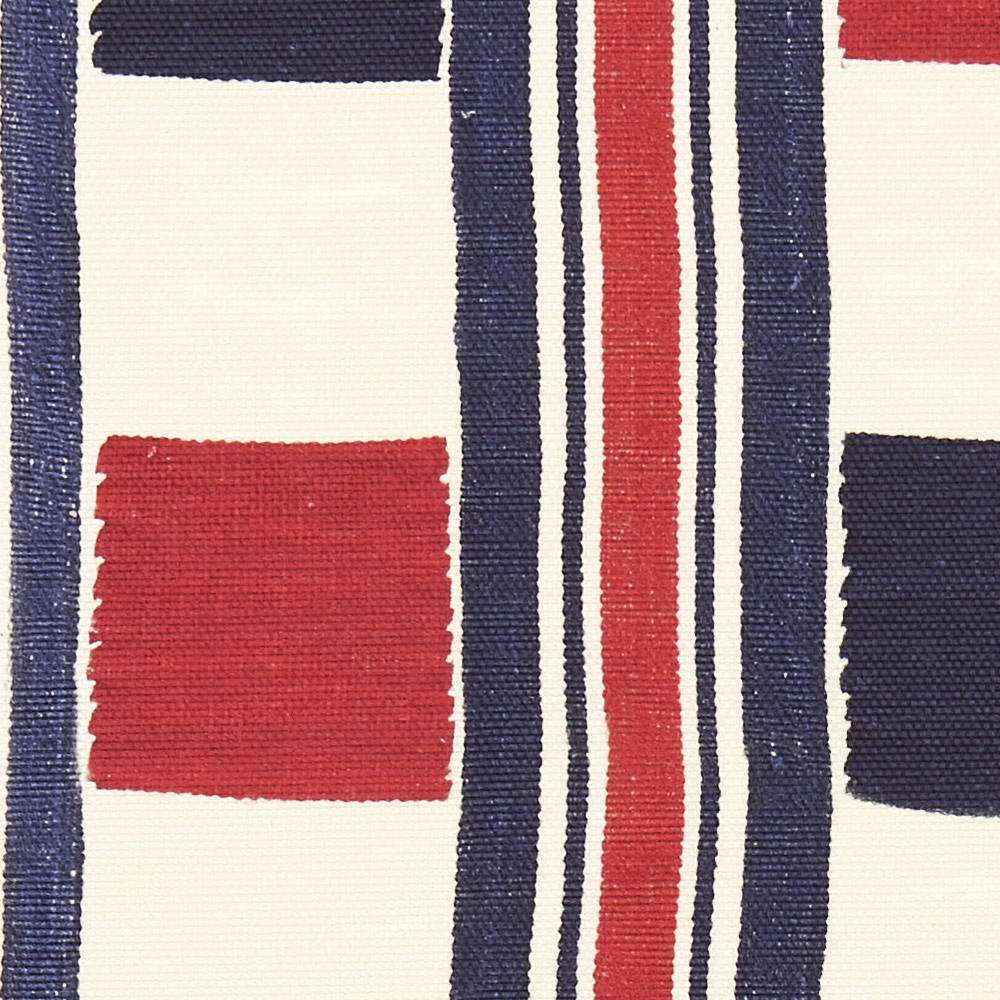 rhythmic, African, rhythm, pattern, geometric, white, red, blue, cotton, linen, printed, textiles, house, deco, curtains, cushions, upholstery, Ghanaian prints, Mondrian, boogie woogie, stripes,square, colourful, panama, interior design